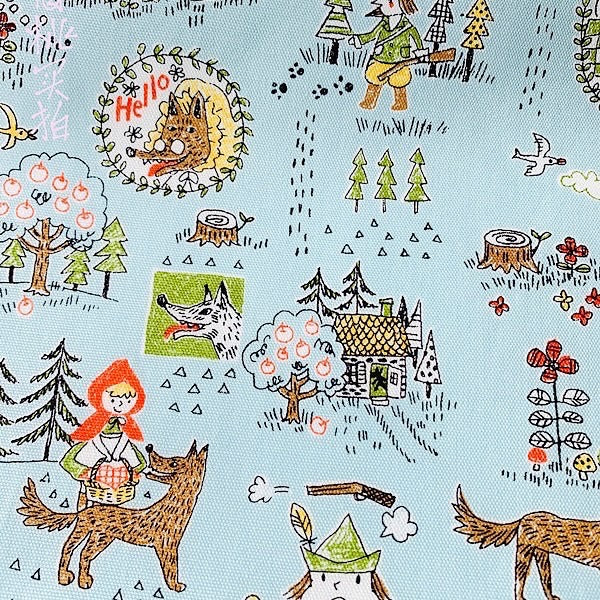 Little Red Hood And Wolf Midi Skirt