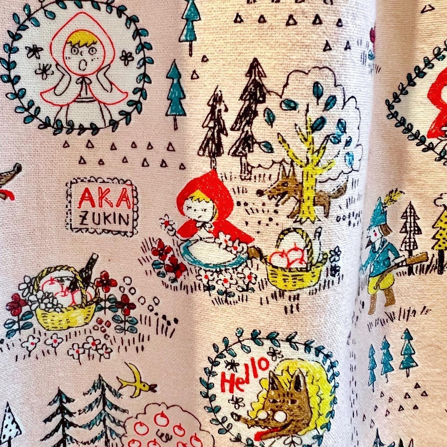 Little Red Hood And Wolf Midi Skirt