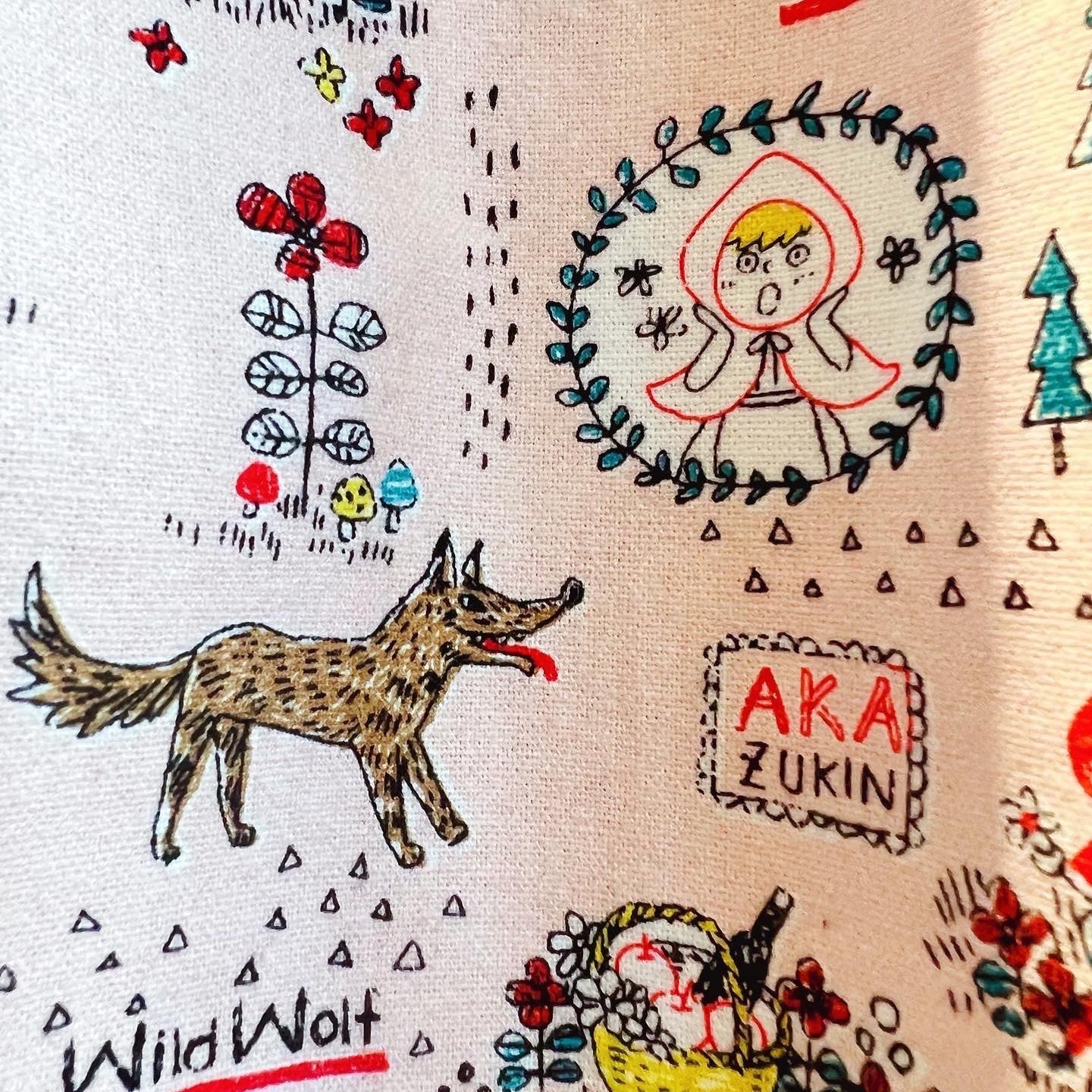 Little Red Hood And Wolf Midi Skirt