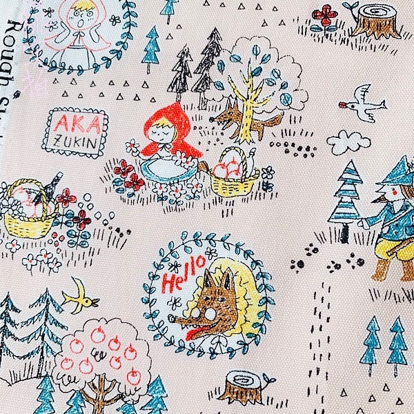 Little Red Hood And Wolf Midi Skirt