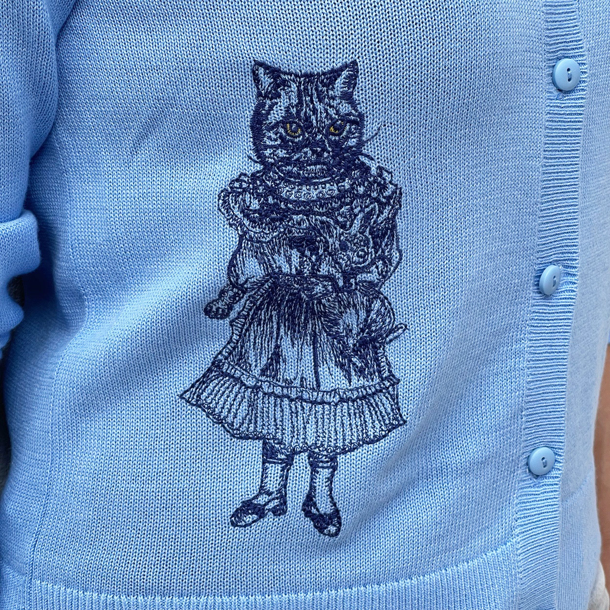 Rabbit Cat Cardigan (100% cotton)