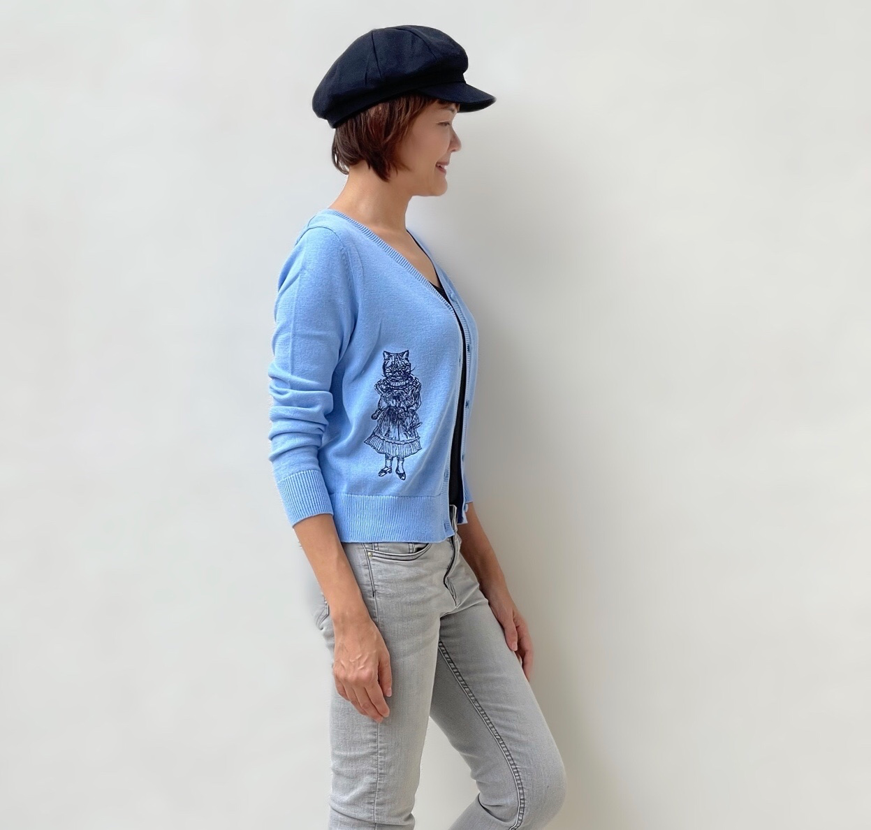 Rabbit Cat Cardigan (100% cotton)