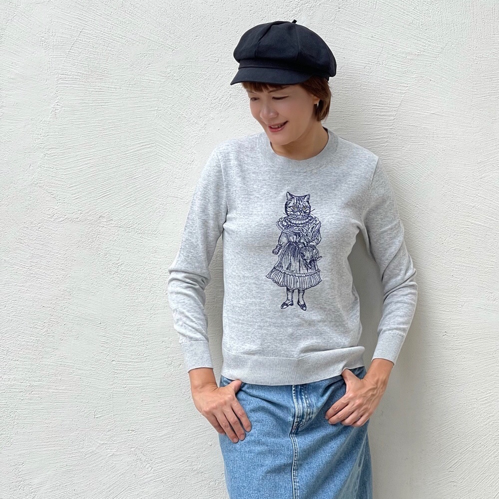 Rabbit Cat pullover (100% cotton)