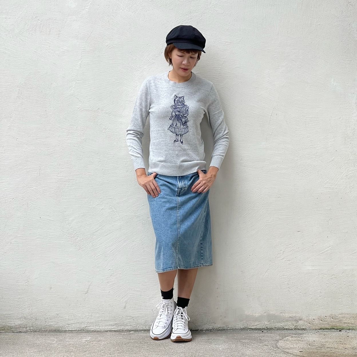 Rabbit Cat pullover (100% cotton)