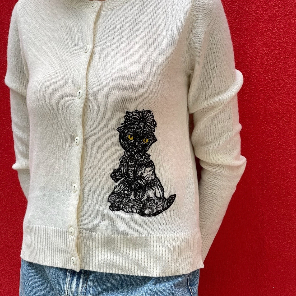 Noble Cat Cardigan (100% cotton)