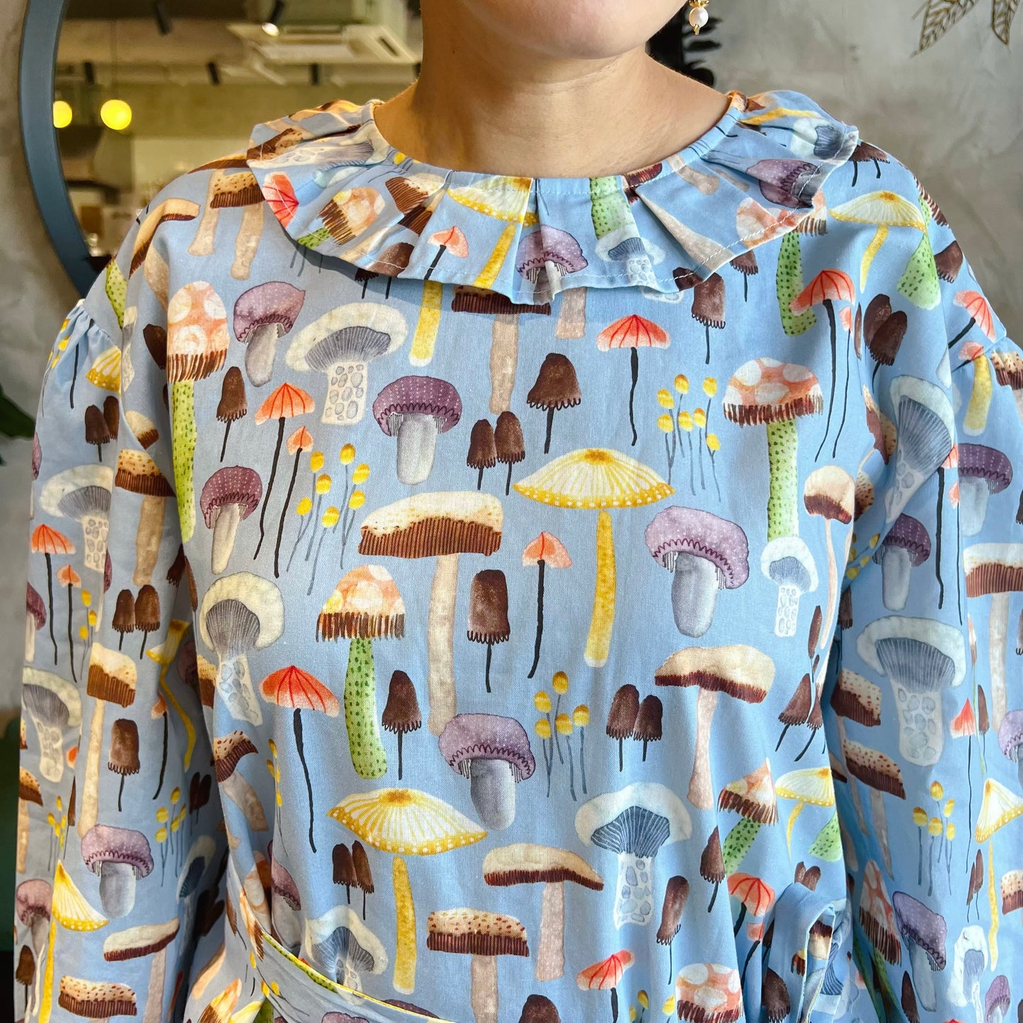 Mushroom Patter Loose Fit Dress