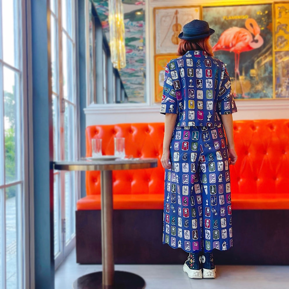 Purple Alice In Wonderland Skirt Pants