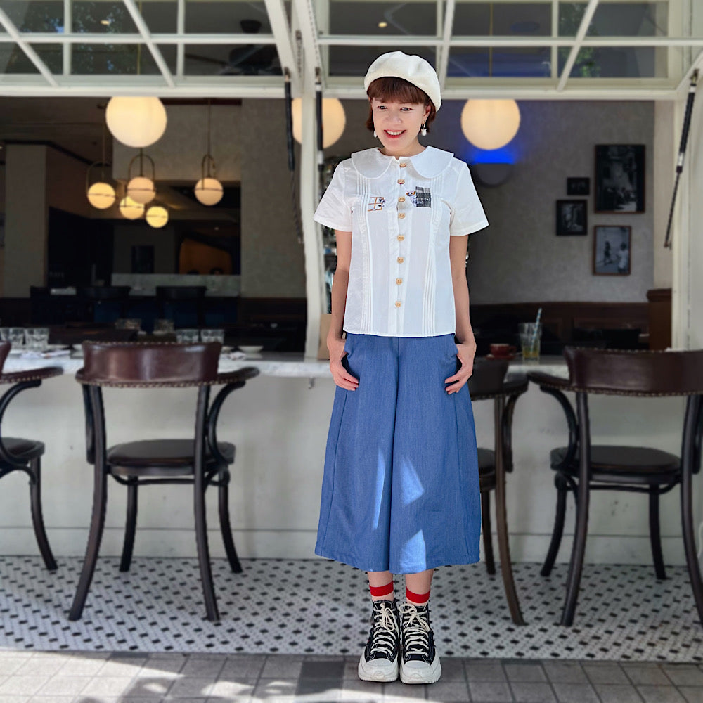 A Line Loose Fit Skirt Pants