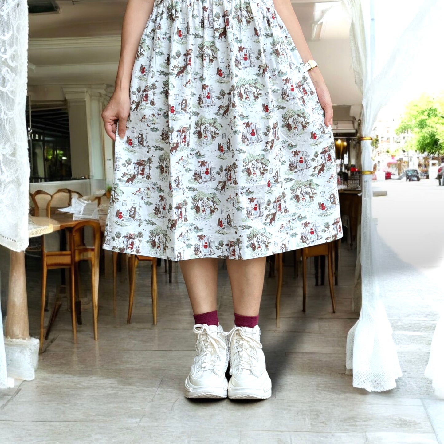 Little red riding hood pattern one piece