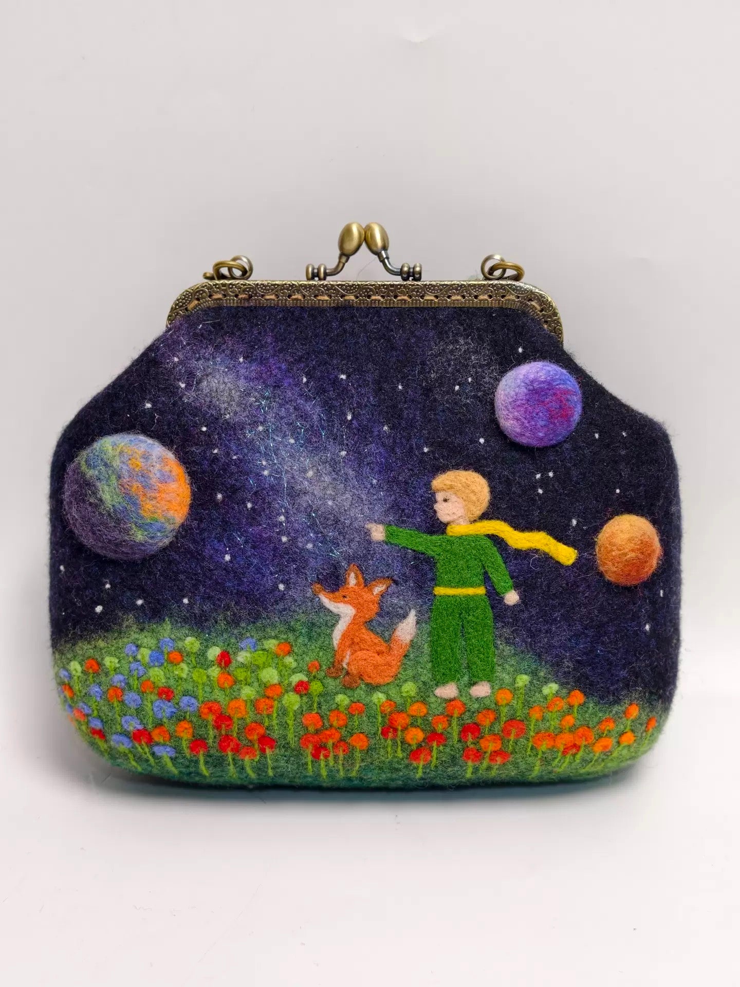 Le little prince handmade felt wool bag