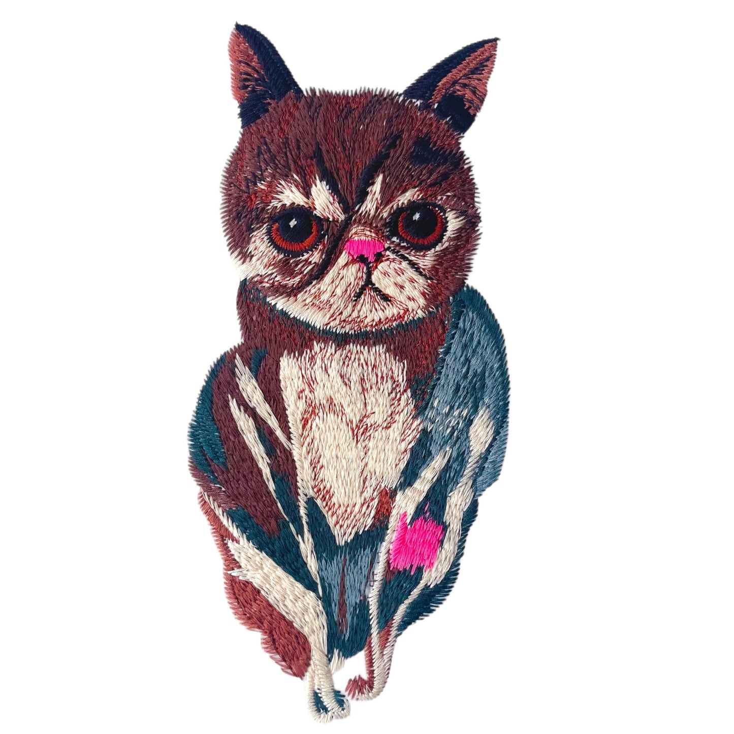 Cat pretending bat embroidery sweatshirt