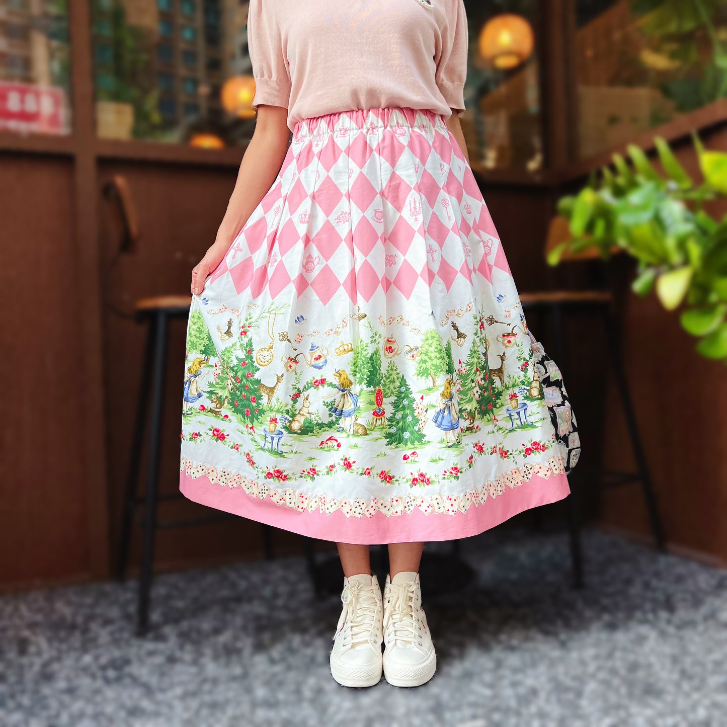 Alice in the wonderland midi skirt