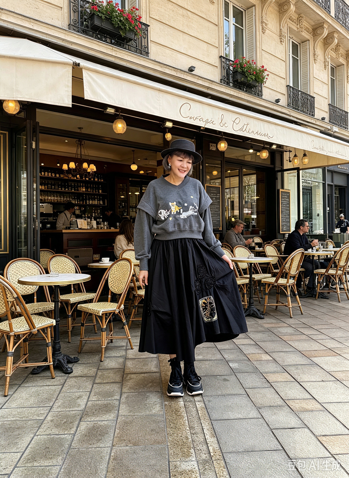 2 way Long/ short sleeves embroidery top