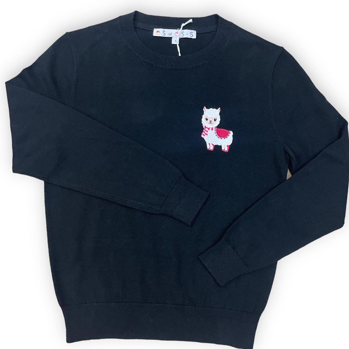 Little Alpaca Embroidery Sweater