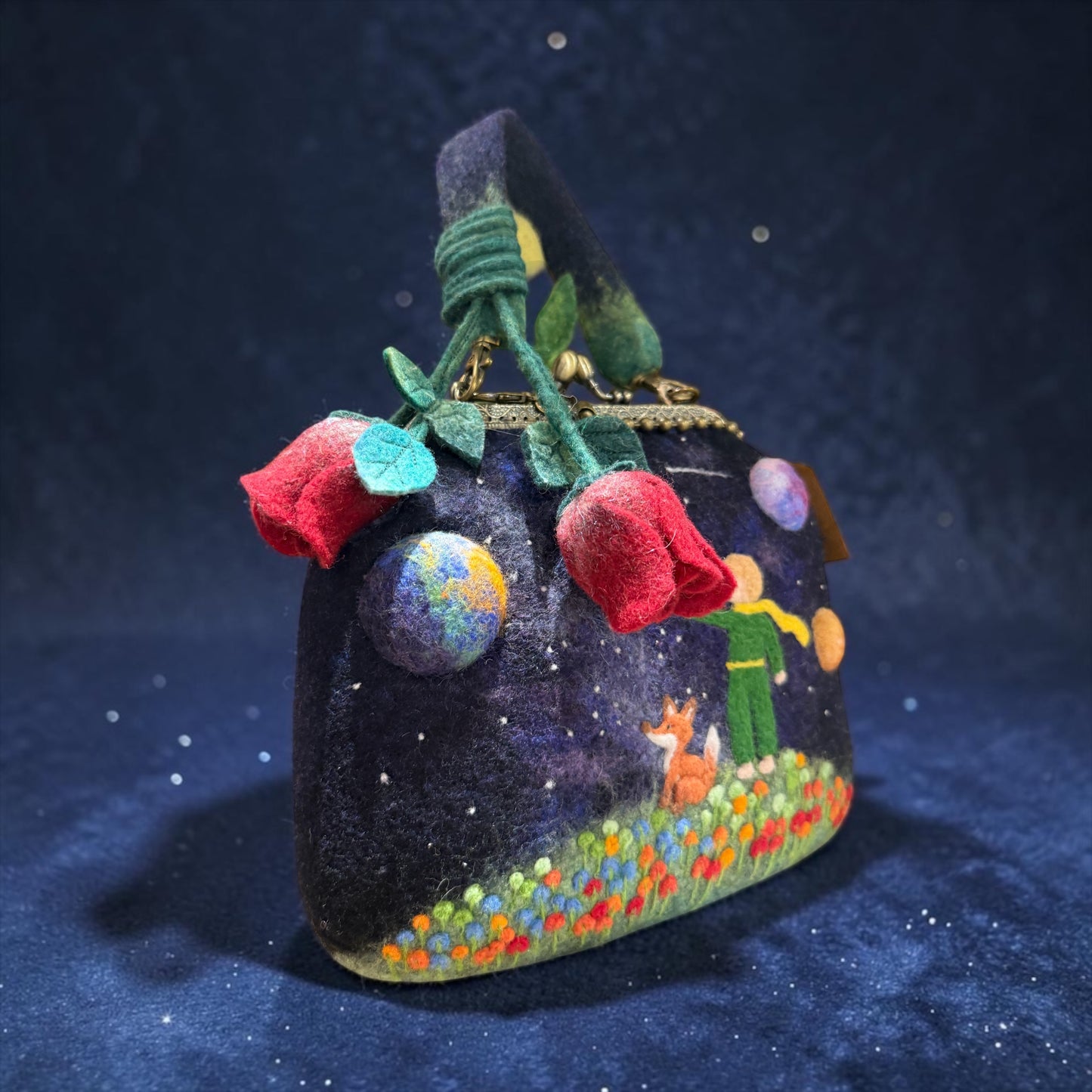 Le little prince handmade felt wool bag