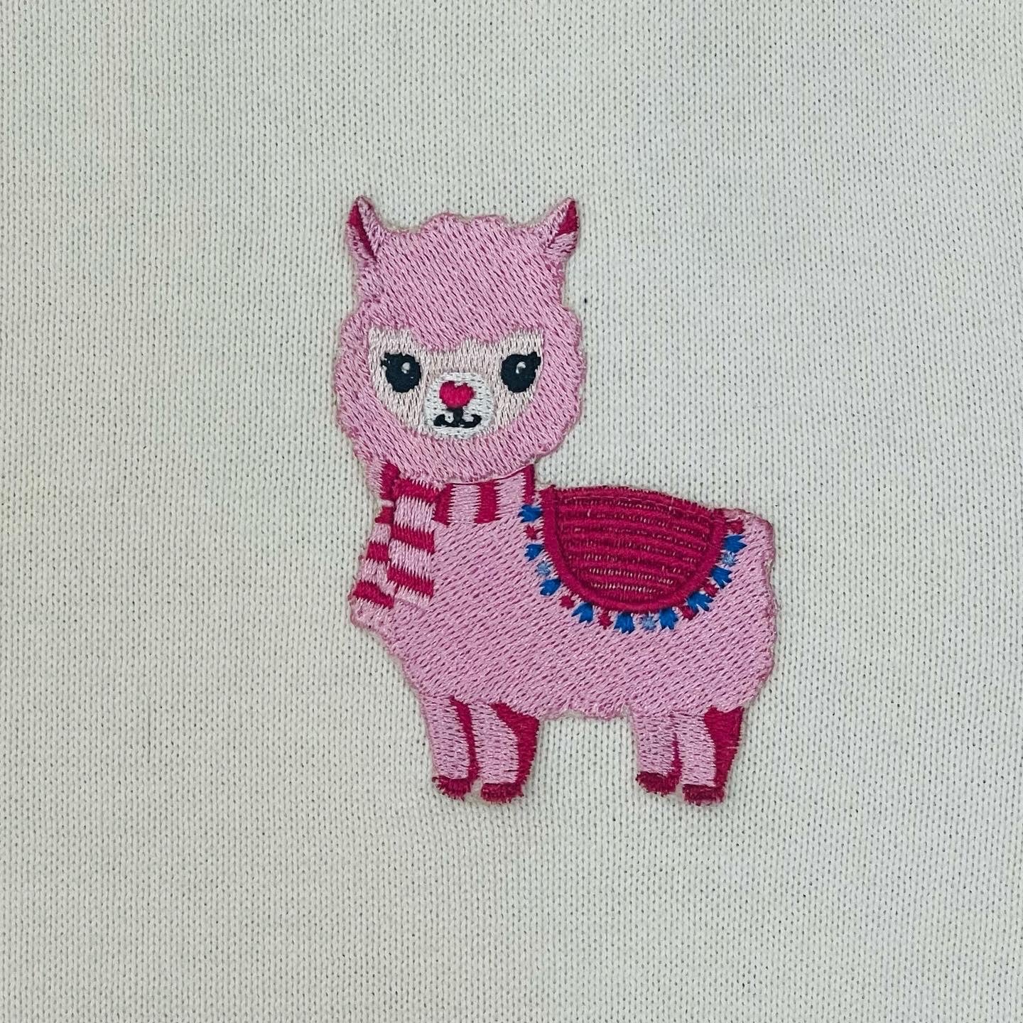 Little Alpaca Embroidery Sweater