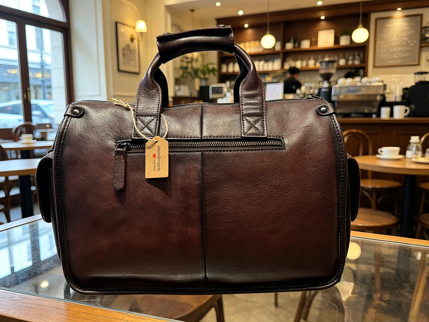 Cats in the forest leather bag