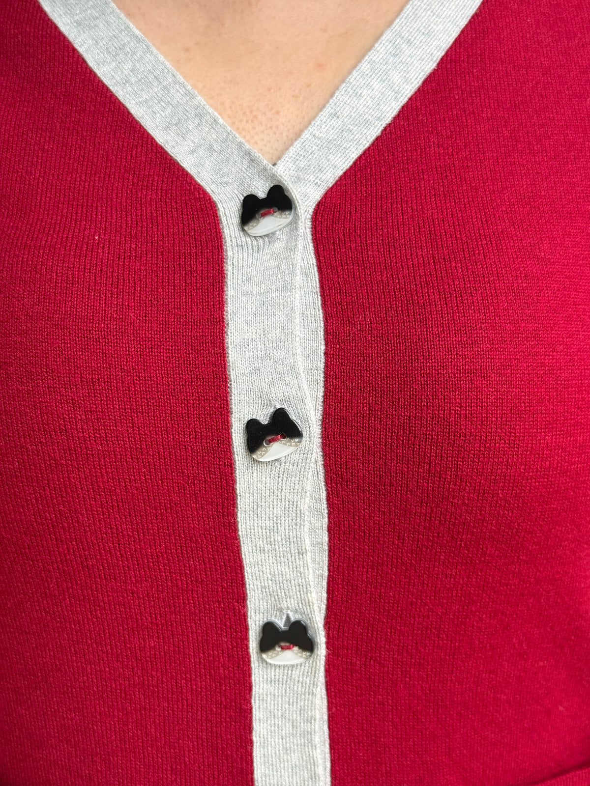 Lace and contrast trim cardigan