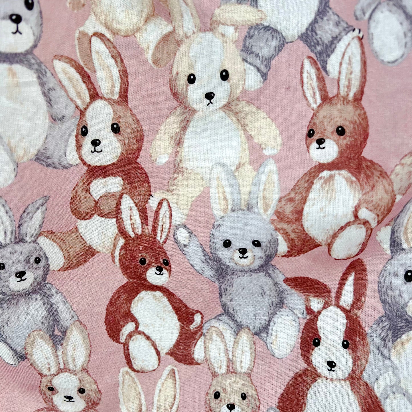 Pastel pink rabbits midi skirt