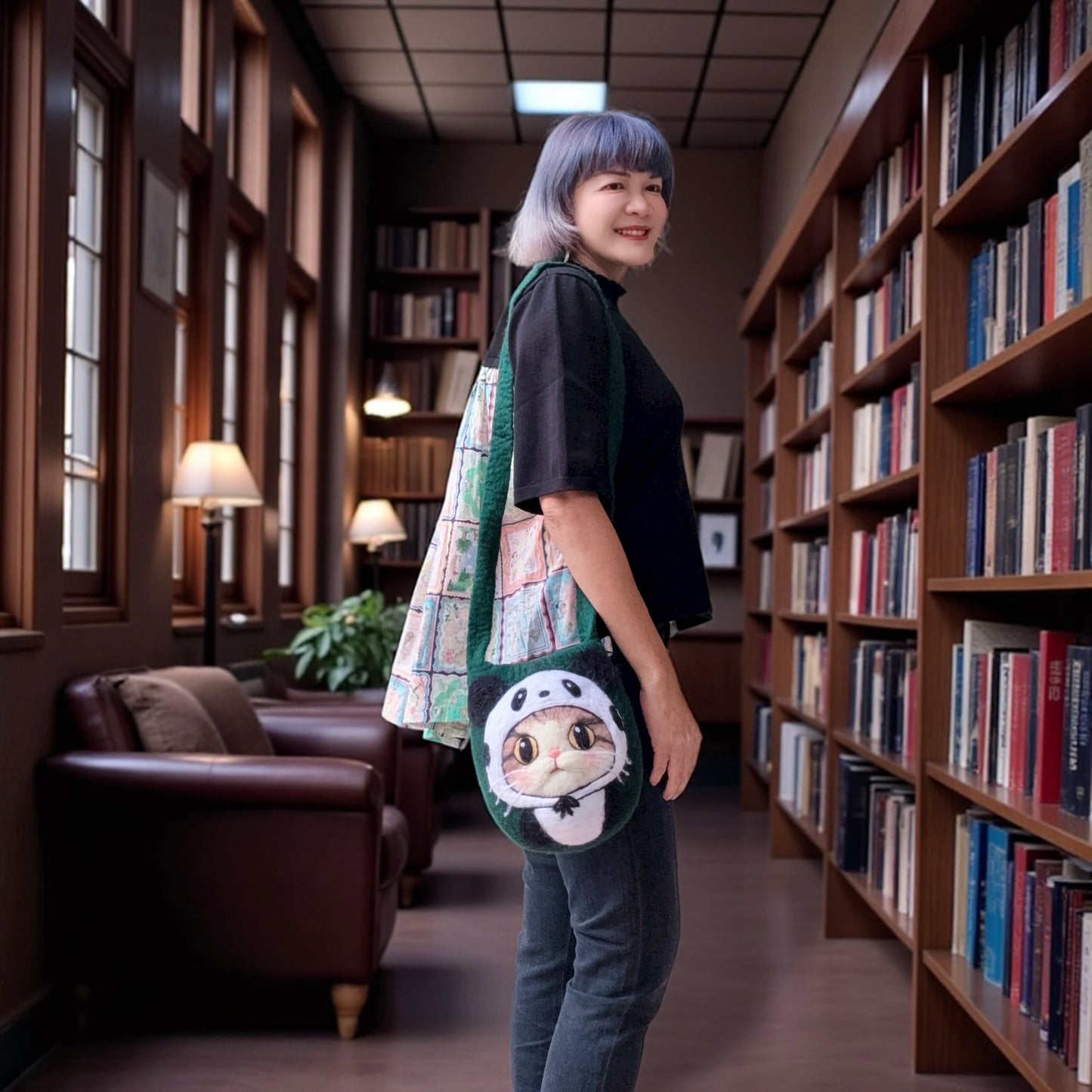 3D cutting knit + fabric top