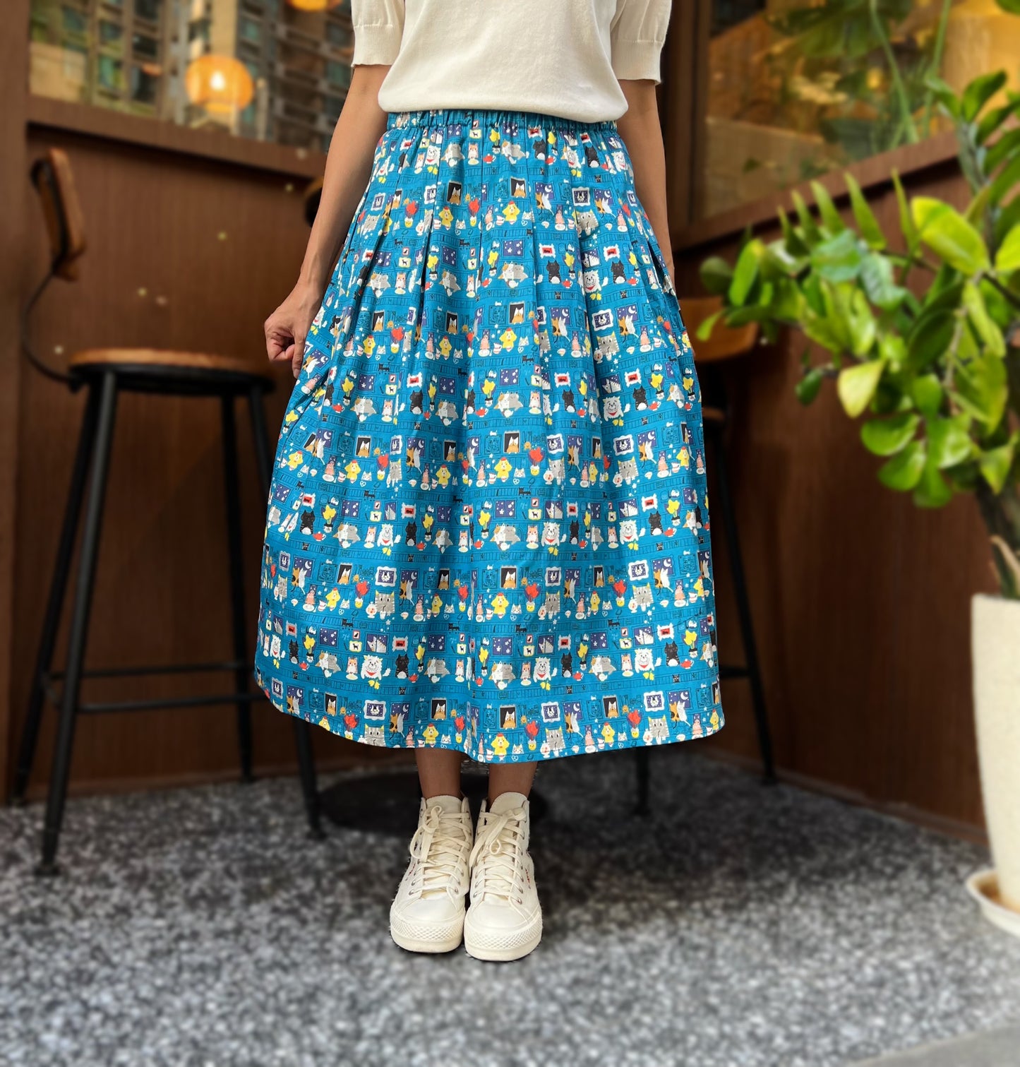 Animal together dinner midi skirt