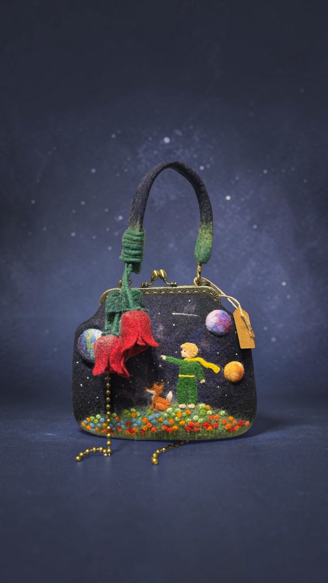 Le little prince handmade felt wool bag