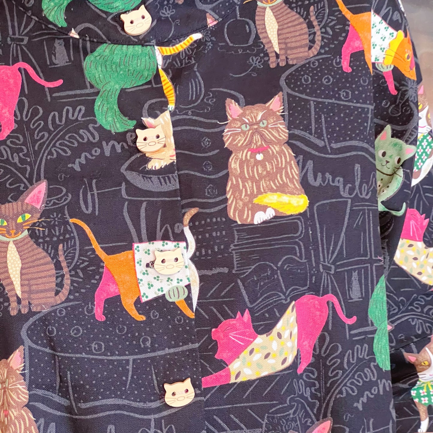 Cats at the street corner shirt/ cardigan