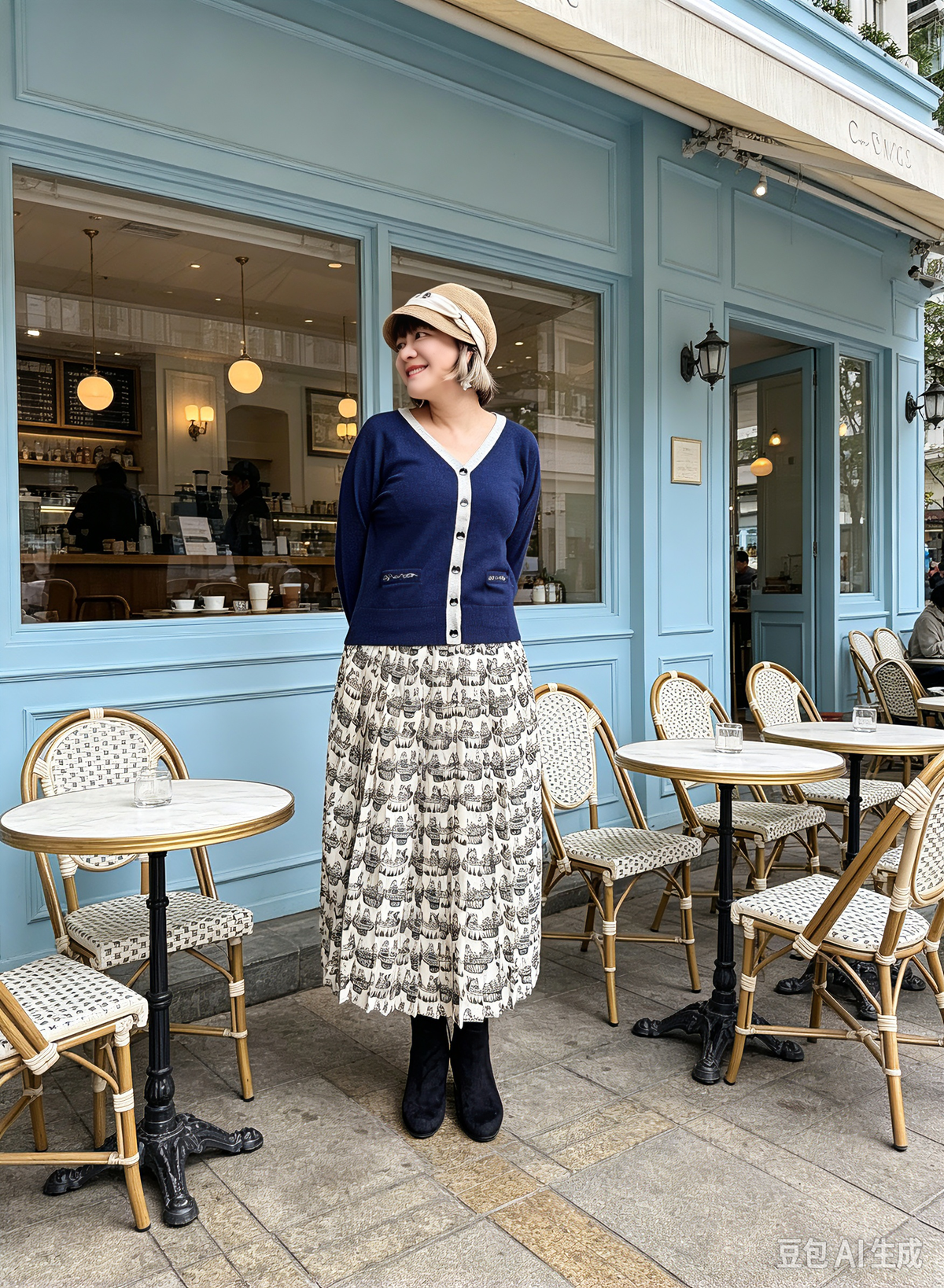 Lace and contrast trim cardigan