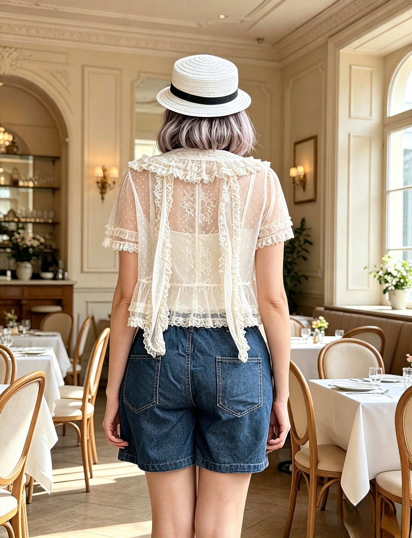 Hand embroidery cat Lolita cardigan