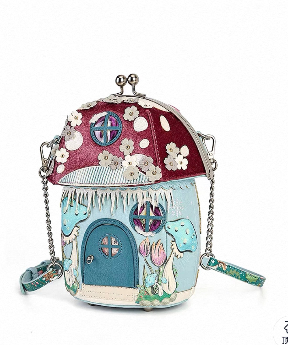 Fairy Village Snowflake Toadstool House Bag