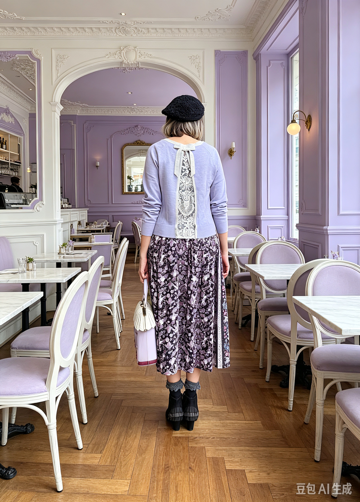 Lace and contrast trim cardigan