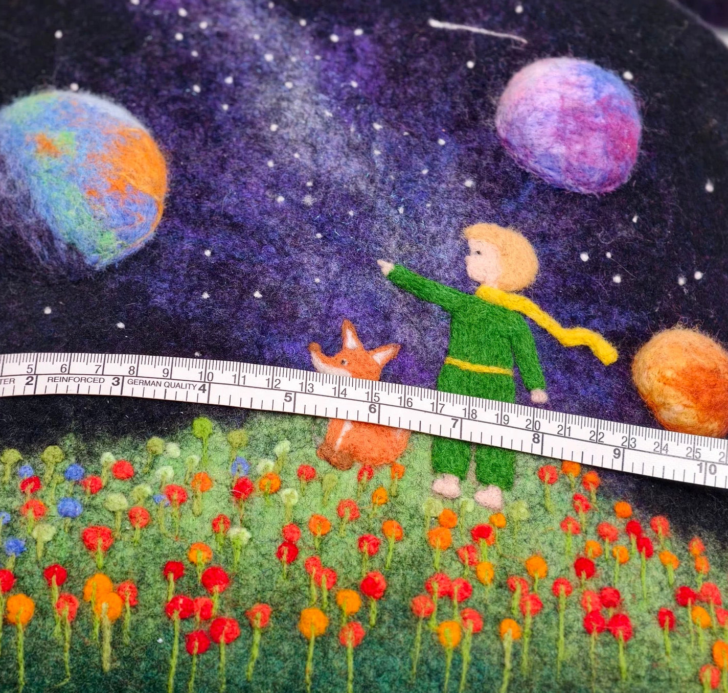 Le little prince handmade felt wool tote bag