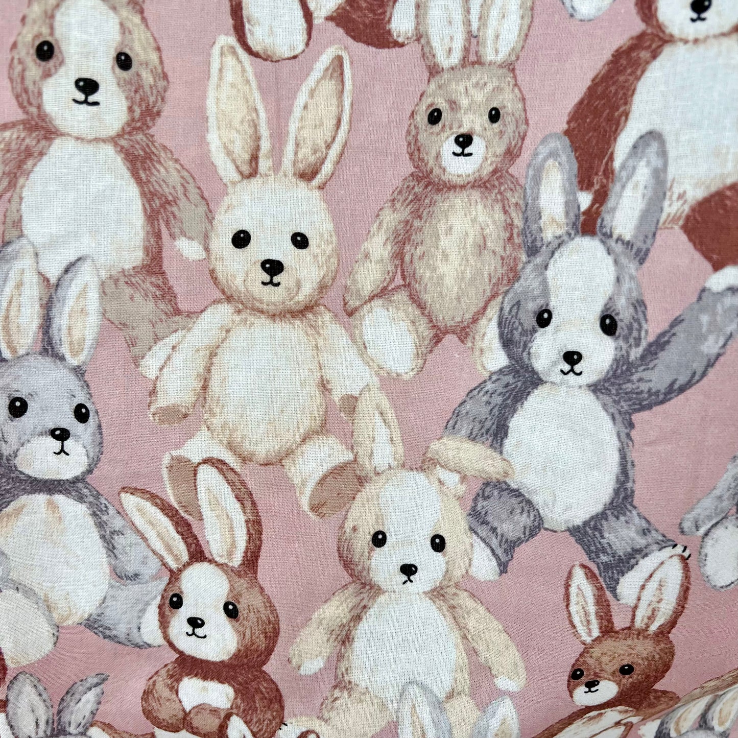 Pastel pink rabbits midi skirt