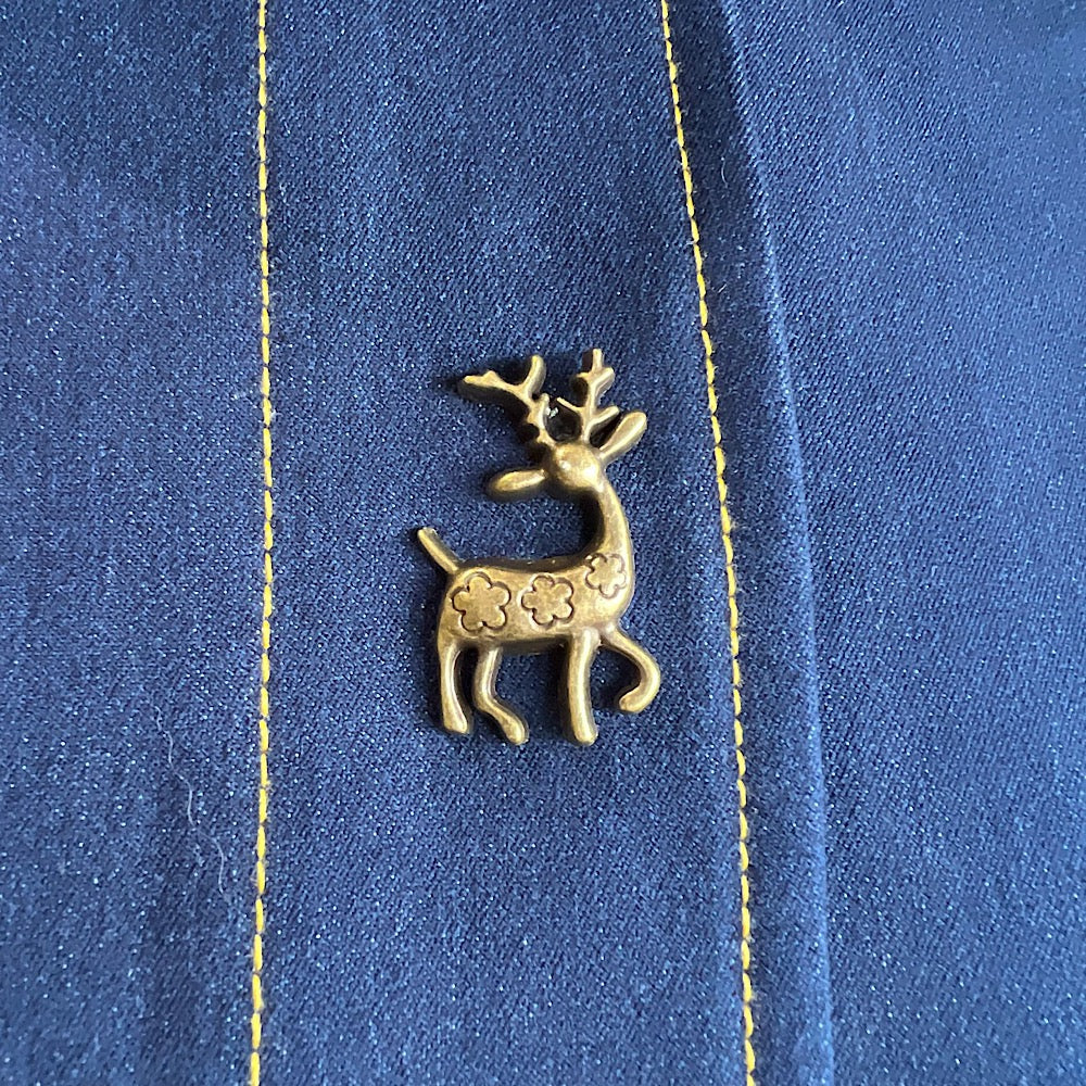Deer Embroidery Denim Jacket