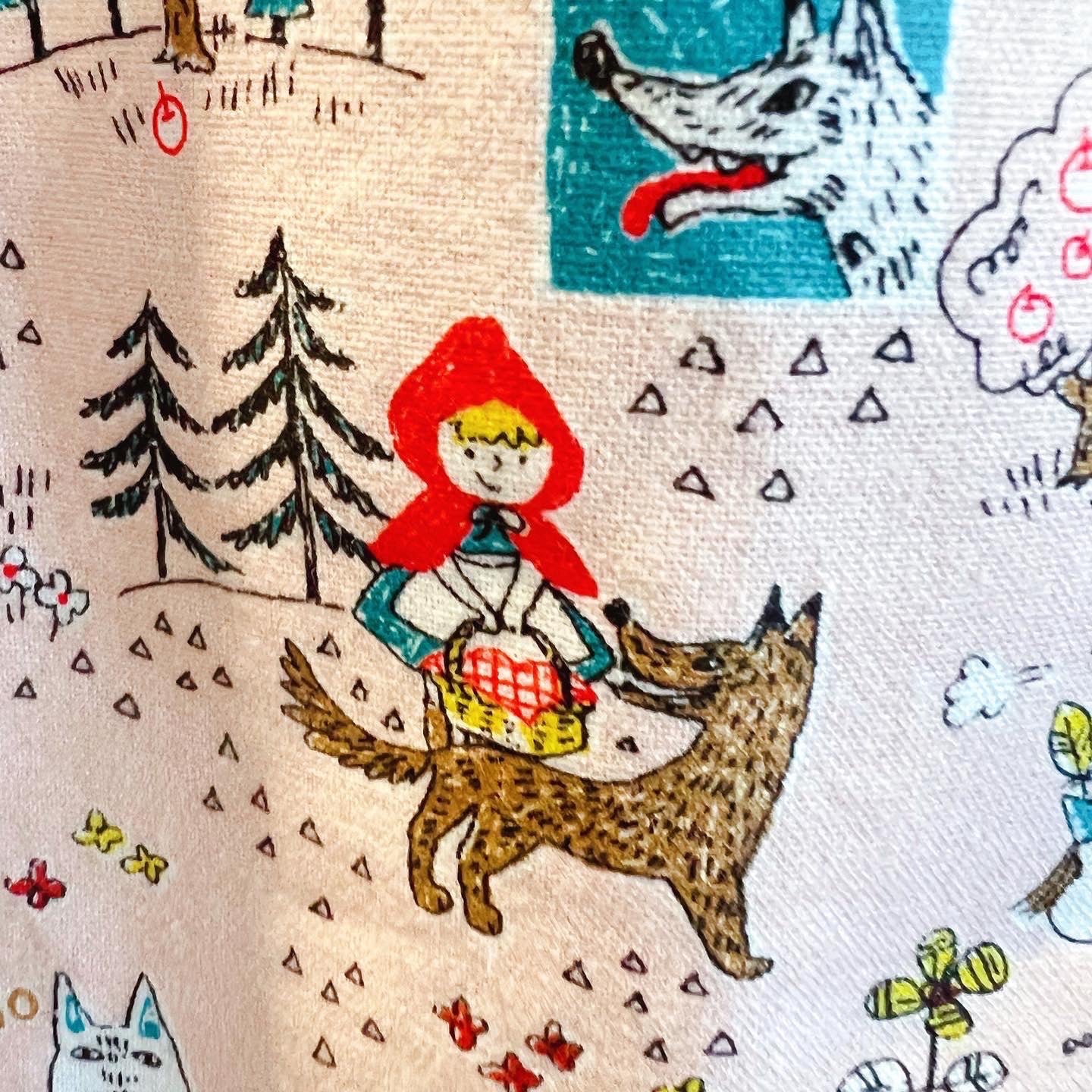 Little Red Hood And Wolf Midi Skirt